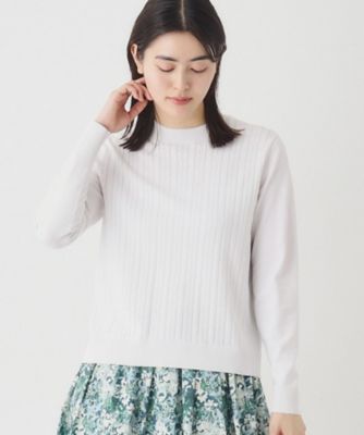 ＜CORDIER (Women)＞【アンサンブル／洗える】大人可愛い編み柄プルオーバーニット（２００２５９５４０５）