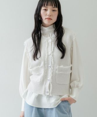 ＜GALLEST (Women)＞【オケージョン／セレモニー対応】ラメニットベスト（２００２５９５４４３）