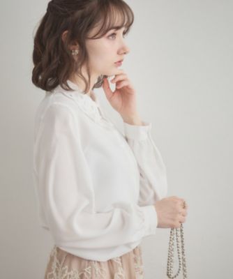 レース衿ジョーゼットブラウス（2002595568） | COUTURE