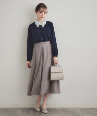 ❤【ロメオジリ】✨美品　ブラウスジャケット　フォーマル　グレー茶　M　春夏 モスクレープレースカラーブラウス | QUEENS COURT（Women