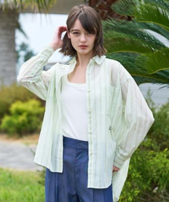 シアー ストライプシャツ（2002595745） | DRESSTERIOR 