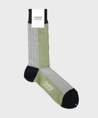 カラーブロック クルーソックス（2002596215） | TAKEO