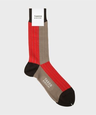＜TAKEO KIKUCHI (Men)＞カラーブロック　クルーソックス（２００２５９６２１５）