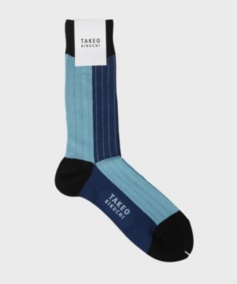 カラーブロック クルーソックス（2002596215） | TAKEO