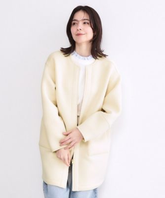 ＜OPAQUE.CLIP (Women)＞リバーシブル配色ノーカラーコート【洗濯機ＯＫ】（２００２５９６２６０）