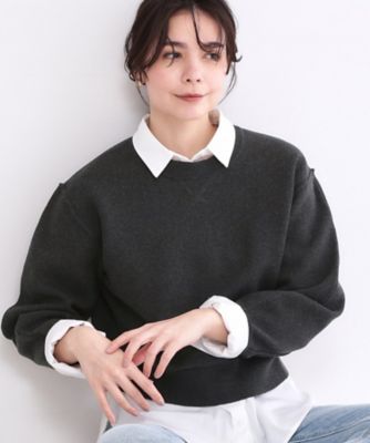 ＜OPAQUE.CLIP (Women)＞スウェットライクショートニット【洗濯機ＯＫ】（２００２５９６２６２）