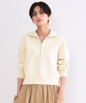 ＜OPAQUE.CLIP (Women)＞ハーフＺＩＰ刺繍ロゴニット【洗濯機ＯＫ】（２００２５９６２６９）