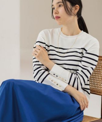 ＜OPAQUE.CLIP (Women)＞金ボタン使いリラクシーニット【洗濯機ＯＫ】（２００２５９６２７０）