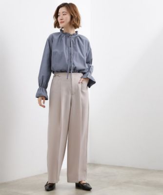 フリルカラーリボンブラウス（2002596279） | GROVE (Women