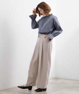 フリルカラーリボンブラウス（2002596279） | GROVE (Women