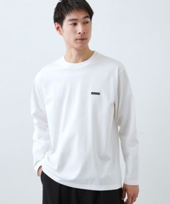 スタイルを選ばず着られる】ワンポイント 長袖Tシャツ 洗濯機OK