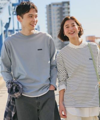 スタイルを選ばず着られる】ワンポイント 長袖Tシャツ 洗濯機OK