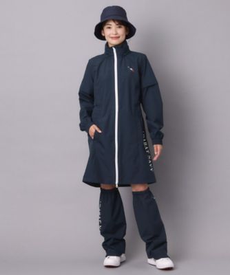 ADABAT NAVY】レッグカバー付きレインワンピース