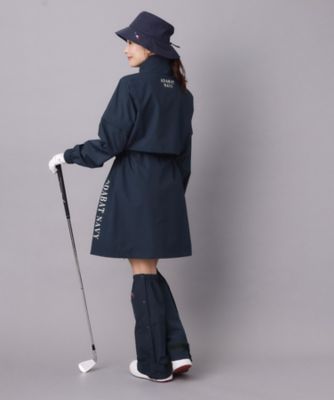 ADABAT GOLF アダバット　ゴルフ　フード付 レインワンピース ADABAT NAVY】レッグカバー付きレインワンピース