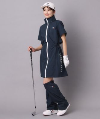 ADABAT GOLF アダバット　ゴルフ　フード付 レインワンピース ADABAT NAVY】レッグカバー付きレインワンピース