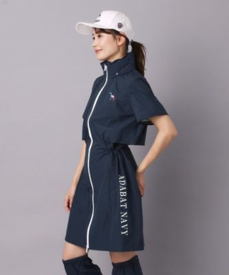 ADABAT GOLF アダバット　ゴルフ　フード付 レインワンピース ADABAT NAVY】レッグカバー付きレインワンピース