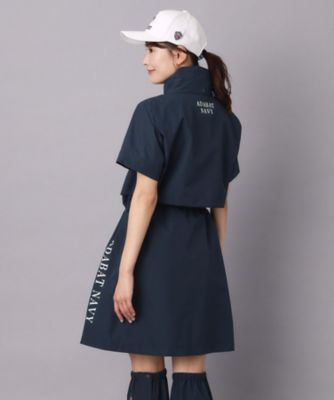 ADABAT NAVY】レッグカバー付きレインワンピース