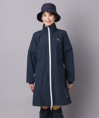 ADABAT NAVY】レッグカバー付きレインワンピース
