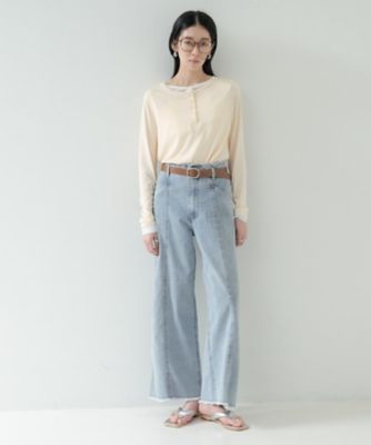 バイカラーヘンリーネックカットソー（2002597001