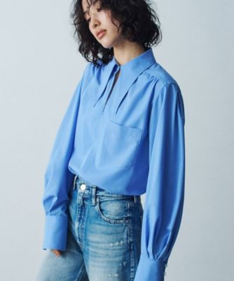 Re】point neck shirt（2002597278