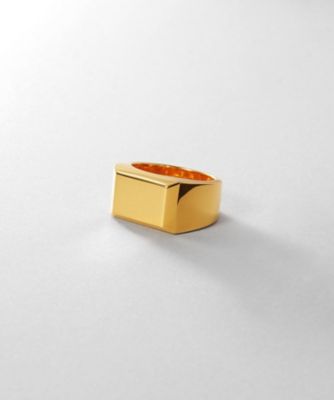 ＜COCOHNIK ONKITSCH (Women)＞シルバー　バケットカット　シグネットリング（１６号、１８号）　ＧＰ（２００２５９８１３６）