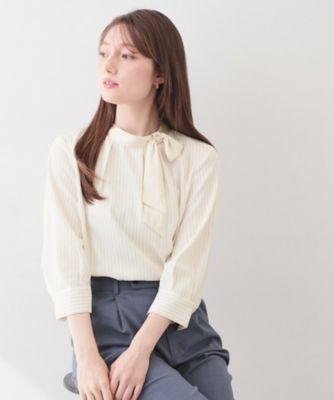 ＜index (Women)＞アシメボウタイブラウス【洗濯機ＯＫ／イージーアイロン】（２００２５９８２４７）