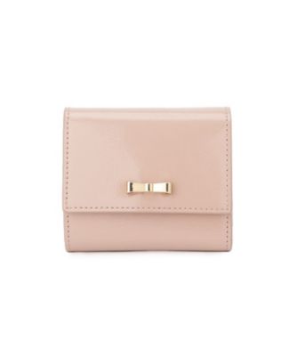 ＜GROVE (Women)＞リボンエナメル三つ折り財布（２００２５９８２５２）