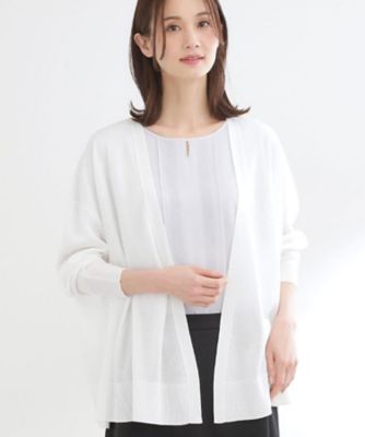 ＜Reflect (Women)＞【冷房対策に◎】すっきり見え着流しカーディガン（２００２５９８３０６）