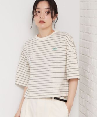 ＜THE SHOP TK (Women)＞ワンポイント刺繍マルチボーダーＴｅｅ（２００２５９８７４１）