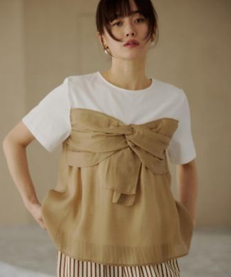 ＜THE SHOP TK (Women)＞【ひんやり／吸水速乾／ＵＶ】ビスチェ風　切り替えＴシャツ（２００２５９８７７１）