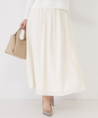 ＜COUP DE CHANCE (Women)＞【手洗い可／ウエストゴム】エアリーなフレアスカート（２００２５９８７９１）