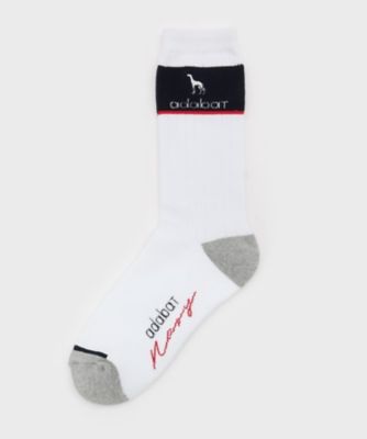 ＜adabat＞【ＡＤＡＢＡＴ　ＮＡＶＹ】バイカラーレギュラーソックス（２００２５９９４６０）