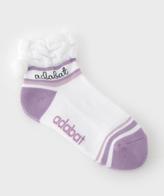 ＜adabat＞ボーダーフレンチショートソックス（２００２５９９４７８）