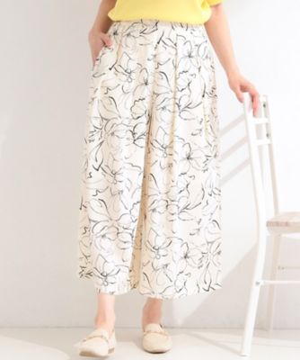 ＜SHOO LA RUE (Women)＞【Ｓ－ＬＬ／柄が選べる】大人上品な花柄でコーデが彩る　アソートプリントスカーチョ（２００２５９９４８４）