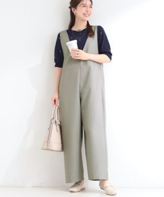 ＜SHOO LA RUE (Women)＞【洗濯機可／Ｓ－ＬＬ】ゆったりらくちんきれい見え　シンプル・イズ・ザ・ベスト　オールインワン（２００２５９９４９０）