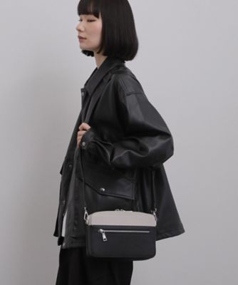 【完売品】dolce.バイカラーバッグ　ブラック バイカラーワイドショルダーバッグ（2002599525） | tk