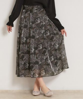 ＜COUTURE BROOCH (Women)＞【洗える・通勤】Ｓｐｒｉｎｇオーガンフルールスカート（２００２５９９６５６）