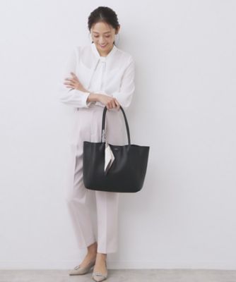 ストライプスカーフ付きトートバッグ【A4サイズ