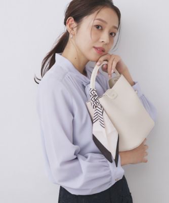 ＜index (Women)＞ストライプスカーフ付きミドルバッグ【２ＷＡＹ】（２００２５９９８８５）