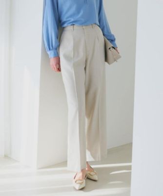 XS－XL／洗える】オン・オフ問わずきれいに決まる 麻調ワイド