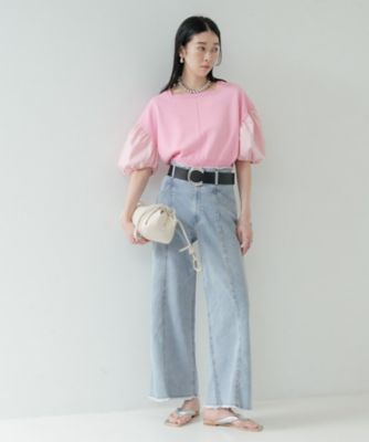 ドッキングパフスリーブニット（2002600033） | GALLEST