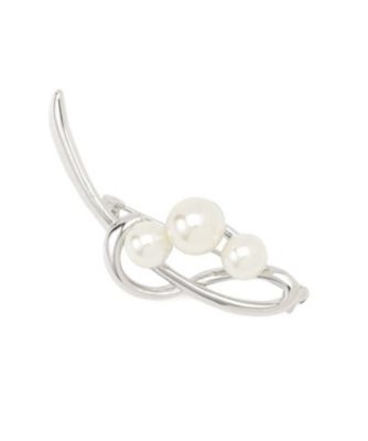 フォーマル／入卒】パール調×リーフデザインブローチ