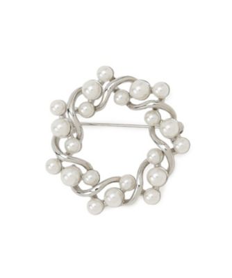 フォーマル／入卒】パール調×サークルデザインブローチ