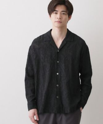 刺繍入りコットンシャツ　『Mサイズ』 洗える】インド刺繍コットン開襟シャツ（2002600149