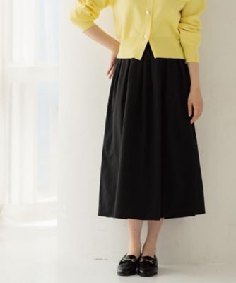 シャンブレータフタタックフレアスカート【洗濯機OK