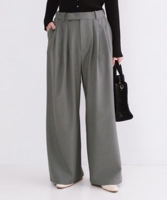 ＜OPAQUE.CLIP (Women)＞美脚ストレッチ　イージータックワイドパンツ【洗濯機ＯＫ】（２００２６００２２３）