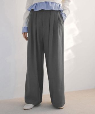 美脚ストレッチ イージータックワイドパンツ【洗濯機OK