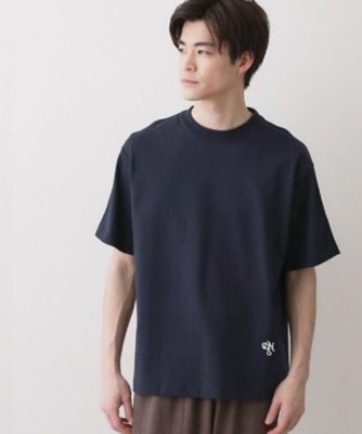 イタリア製 定価4万 ふんわり肌見せ優雅なパフスリーブ黒Tシャツ AOYAMA 【洋服の青山】春夏 ワッフルTシャツ ブラック 黒 半袖 メンズ