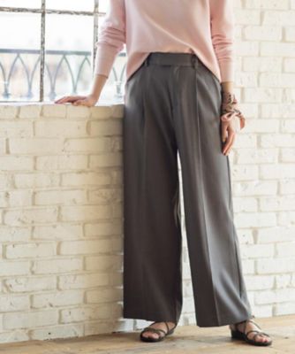 ＜OPAQUE.CLIP (Women)＞美脚ストレッチストレートワイドパンツ【洗濯機ＯＫ】（２００２６００４５６）