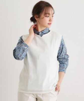 ＜LAURA ASHLEY＞【人気デザイン！日本製／ロゴ刺繍入り／ワンマイルウエア】コットン　ニットベスト（２００２６００５２２）